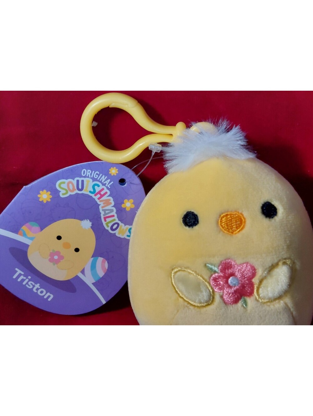 TRISTON The CHICK 2024 Squishmallow 3.5” Bag Clip Keychain Plushy New w/ Tags